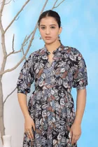 Georgette Printed Midi Dress for Women 