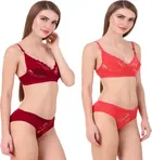 Cotton Blend Lingerie Set for Women 