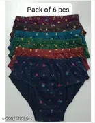Floral Mid Rise Briefs for Women, Pack of 6 