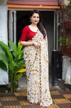 Georgette Printed Saree for Women 