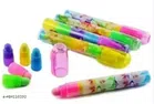 Posshe Push Back Erasers for Kids (Multicolor, Pack of 5)