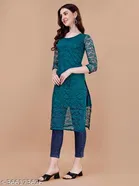 Net Kurti for Women,  Teal  
