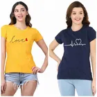 Round Neck Printed T-Shirt for Women & Girls 