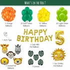 Jungle Theme 5th Birthday Balloon Decoration Kit , Multicolor, Pack Of 74