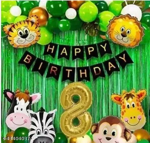 25 Pcs 8th Birthday Decoration kit, Multicolour, Set of 1