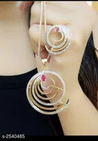 Alloy Necklace with Earrings for Women 