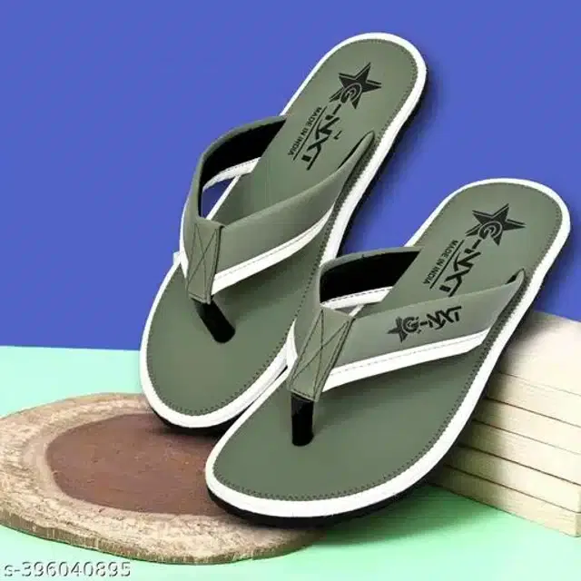 Flipflops for Men (Olive, 10)