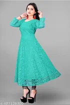 Net Gowns for Women,  Green  