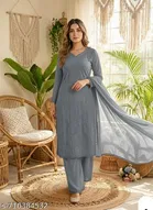 Heavy Embroidered Palazzo Pants for Women, Pack of 3 
