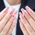 Kamz's Fake Nails Nail Extension Kit - Quick Fix Press On Nails, Aesthetic Acrylic Stick on Nails, Reusable, 12pcs Nails Set for Girls & Kids