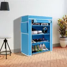 VEERJI 4 layer Collapsible Wardrobe (Finish Color - SKU BLUE, DIY (Do-It-Yourself)