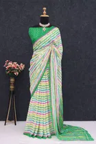 Georgette Printed Saree for Women 