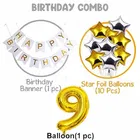 9th Happy Birthday Balloon Decoration Kit, White, Set of 1