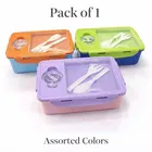 Lunch Box With Spoon & Fork Assorted Any 1 Colour