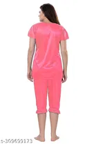 Satin Nightsuit Set for Women 