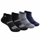 Ankle Length Cotton Blend Socks for Mens ,Multicolor, Pack of 4