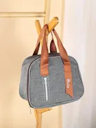 Grey & Brown Dual Tone Insulated thermal Lunch Bag