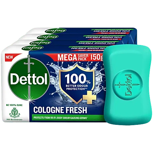 डेटॉल कोलोन फ्रेश बाथिंग सोप 4X150 g (पैक ऑफ़ 4)