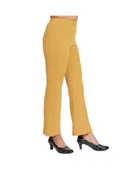 Polyester Solid Trouser for Women 