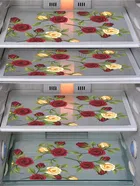 PVC Fridge Top Cover with 4 Pcs Shelf Mat 