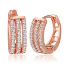 Brass Gold Plated Earrings for Women (Rose Gold, Set of 1)