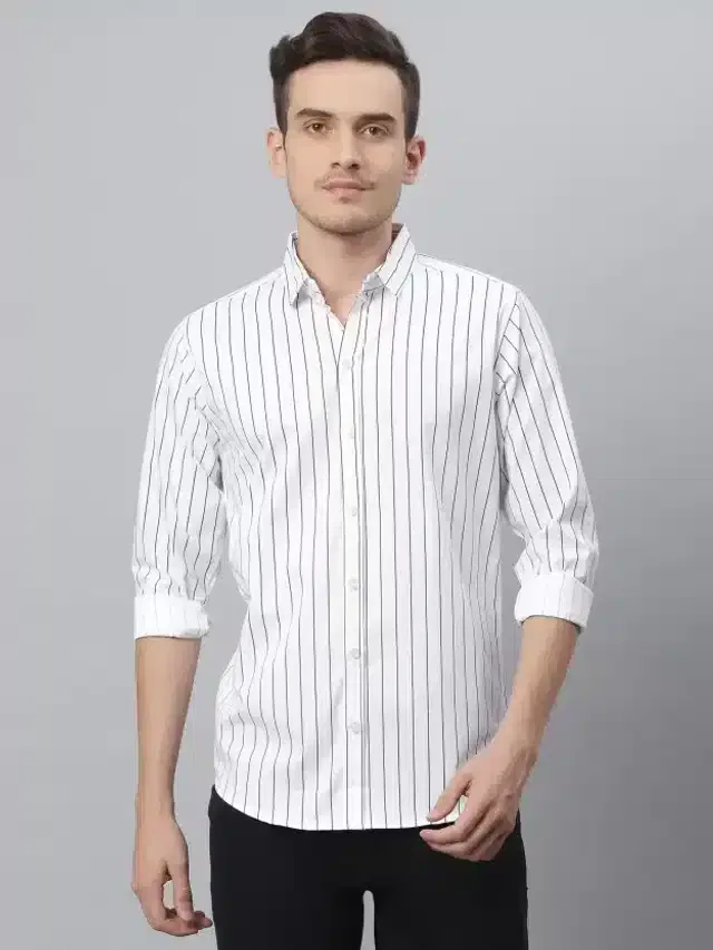 Long Sleeves Shirt for Men (White, XXL)