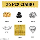36 Pcs Balloons Decoration Kit, Multicolour, Set of 1