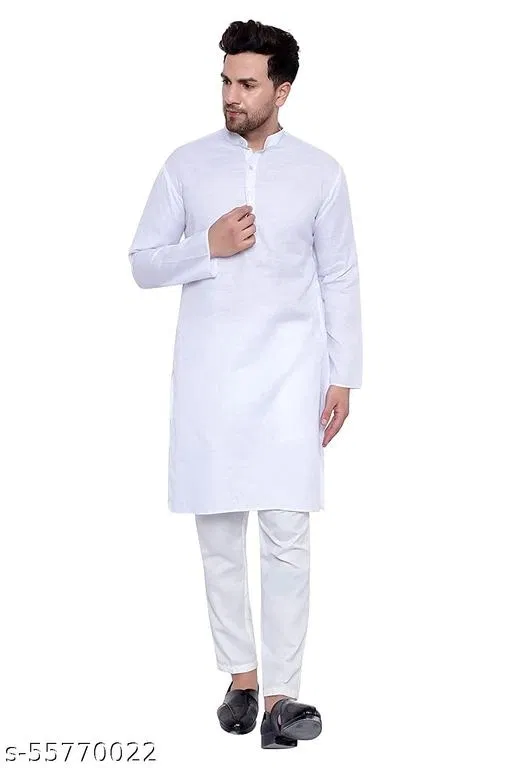 Kurta for Men (White, XL)