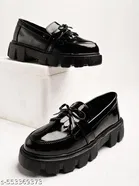Shoetopia Girls Loafers - Black 