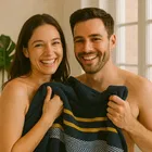 CottonBolls Terry Cotton Bath Towel 340gsm Dark Blue 70x140cm