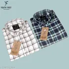 Cotton Blend Checked Shirts for Men, Multicolor 