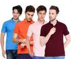 Polo Solid Pack of 4 T-shirts for Men 