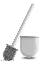 Plastic Toilet Brush with Holder (Multicolor)