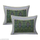 Cotton Queen Bedsheet with 2 Pillow Cover 