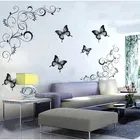 AVV Black Butterflies Wall Sticker 90x120cm