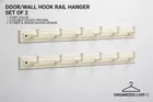 Padmakashi Door Hanger/Hook For Door & Bathroom, Set Of 2 Hook Rail 6, Pack Of 2