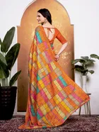 Georgette Printed Saree for Women 
