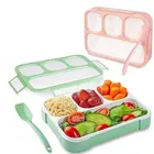 Plastic Lunch Box with Spoon for Kids 