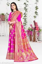Art Silk Zari Woven Saree for Women 