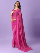 Georgette Printed Saree for Women 
