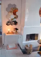 Acrylic Hexagon Shaped Wall Mirror Stickers 