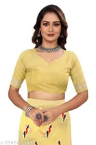 Cotton Linen Zari Woven Saree for Women 