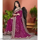 Georgette Saree for Women, Purple 