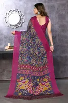 Chiffon Printed Saree for Women 