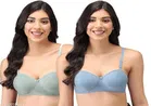 Cotton Blend Solid Padded Bra for Women 