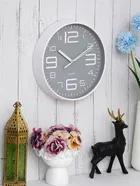 Khatu Crafts Analog Wall Clock (White, 25x25 cm)