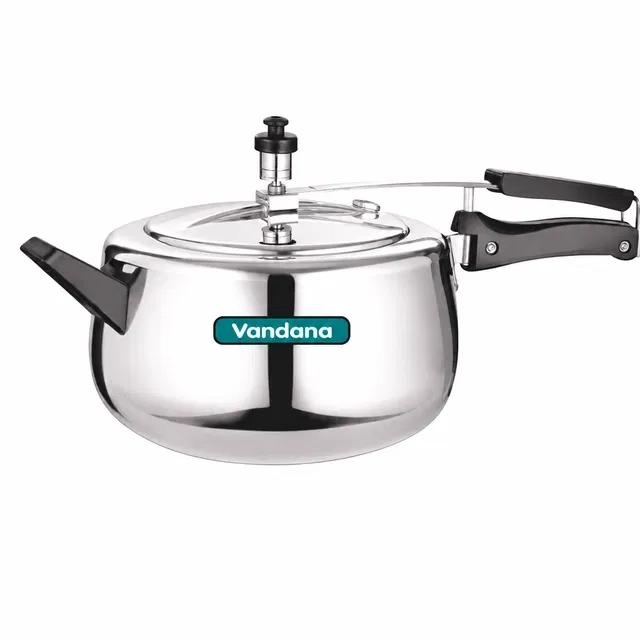 Vandana 2 L Contura Aluminium InnerLid Pressure Cooker Gas Stovetop Compatible with induction Base (Pack of 1)