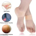 Combo of Silcone Gel Heel Socks & Half Toe Sleeve Pads for Pain Relief 