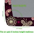 Fitted Elastic Polycotton 88x88In Double Bedsheet Purple & Pink Pack of 2