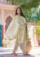 Viscose Rayon Printed Kurta with Pant & Dupatta for Women 